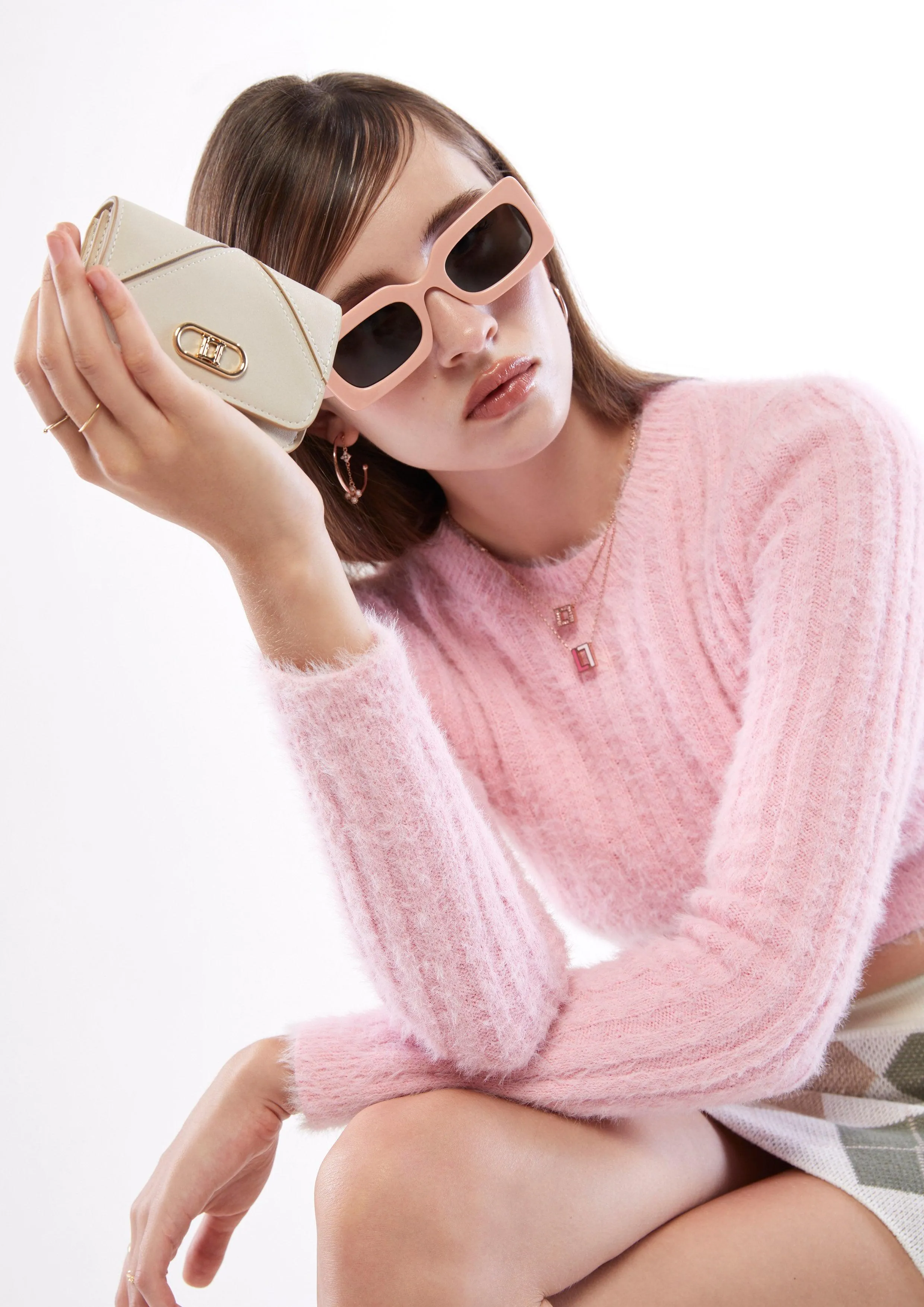 Amanda Card Holder Wallet - Light Beige