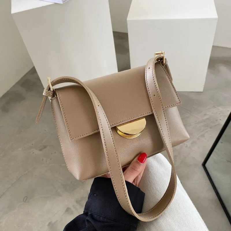 Back to College Promotion Trendy Solid Color Shoulder Bags for Women 2021 Fashion Classic Solid Style Crossbody Bag Stylish Tote Sac Epaule