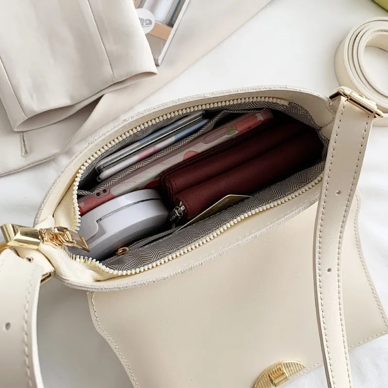 Back to College Promotion Trendy Solid Color Shoulder Bags for Women 2021 Fashion Classic Solid Style Crossbody Bag Stylish Tote Sac Epaule