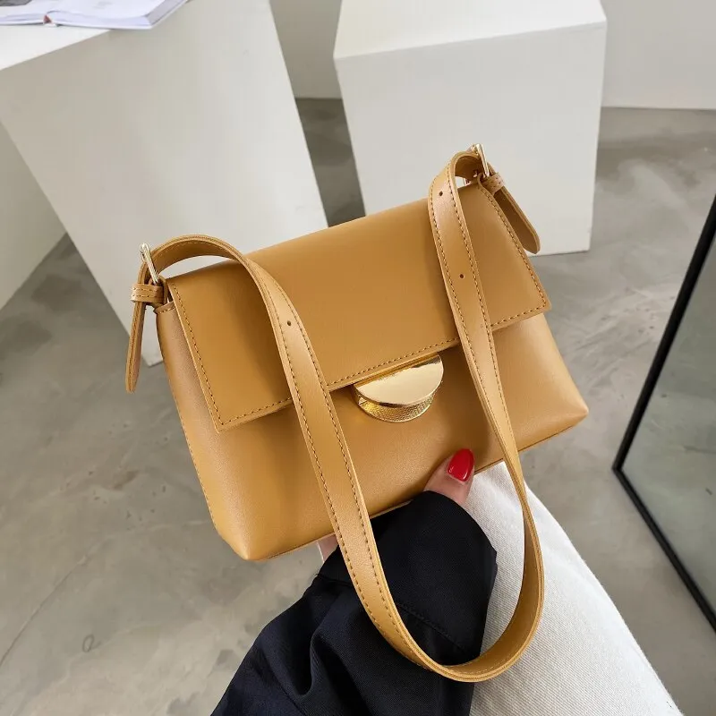 Back to College Promotion Trendy Solid Color Shoulder Bags for Women 2021 Fashion Classic Solid Style Crossbody Bag Stylish Tote Sac Epaule
