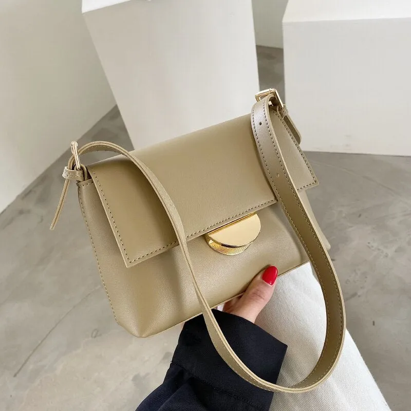Back to College Promotion Trendy Solid Color Shoulder Bags for Women 2021 Fashion Classic Solid Style Crossbody Bag Stylish Tote Sac Epaule