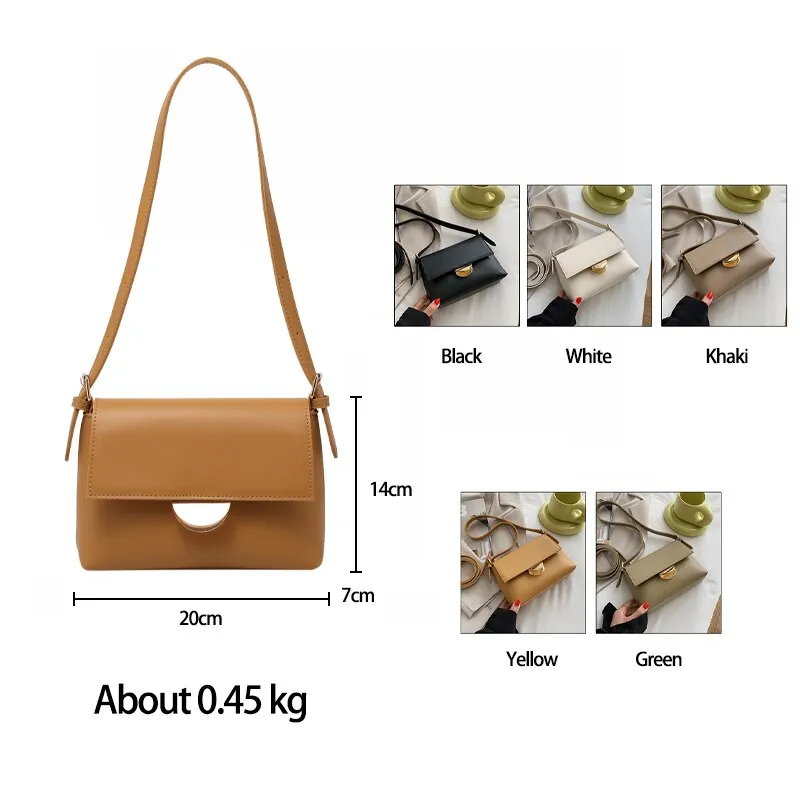 Back to College Promotion Trendy Solid Color Shoulder Bags for Women 2021 Fashion Classic Solid Style Crossbody Bag Stylish Tote Sac Epaule