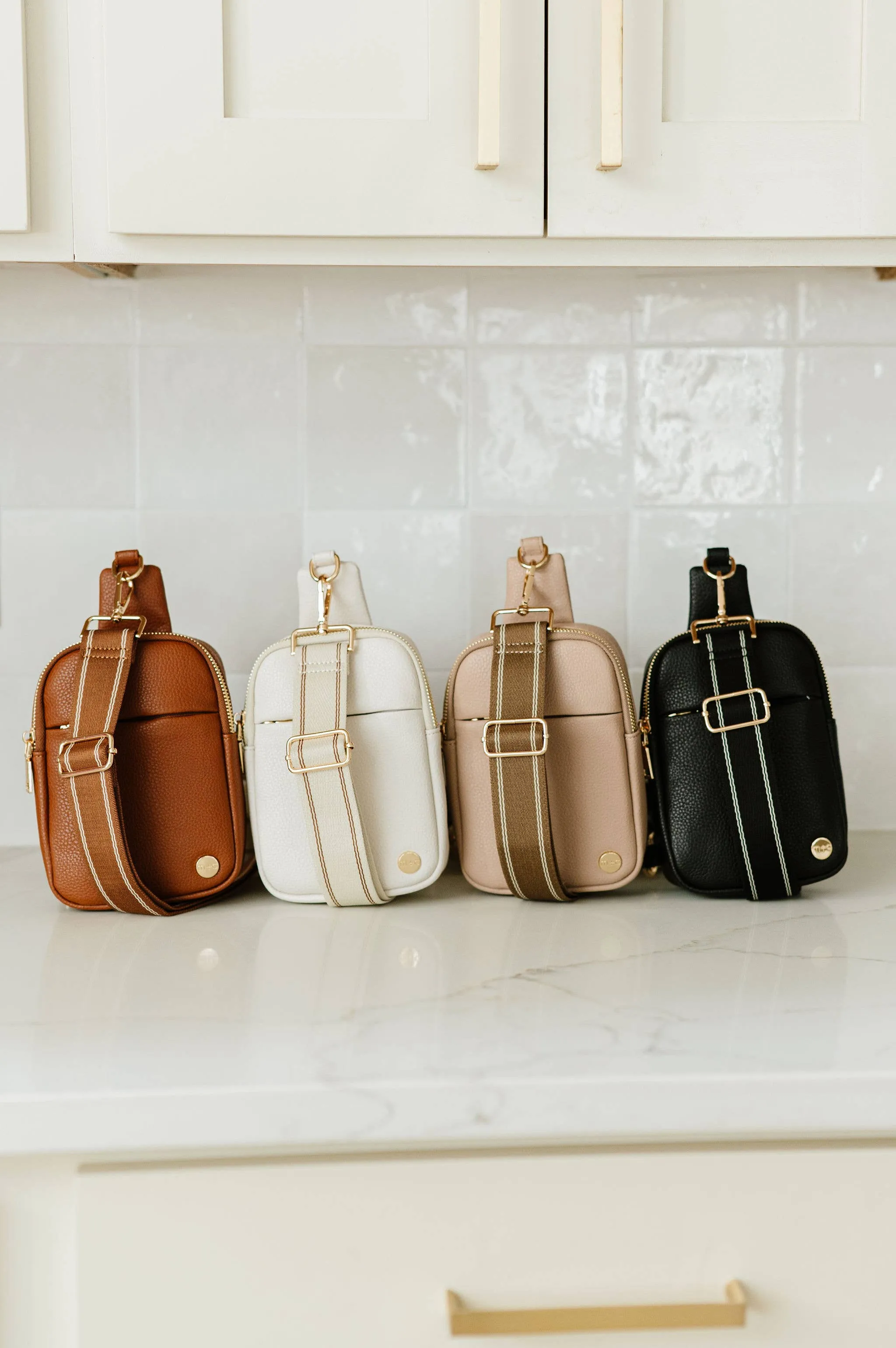 Bridget Sling Belt Bag: Cream