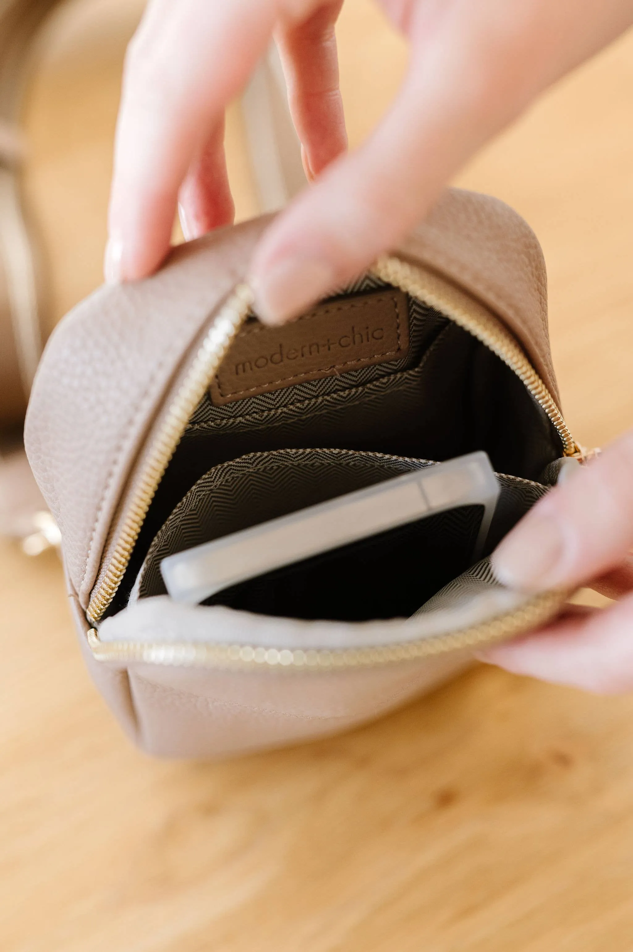 Bridget Sling Belt Bag: Cream