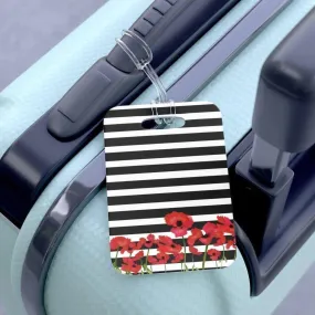 Customizable Colorful Pansy Luggage Tag Set for Trendy Adventurers