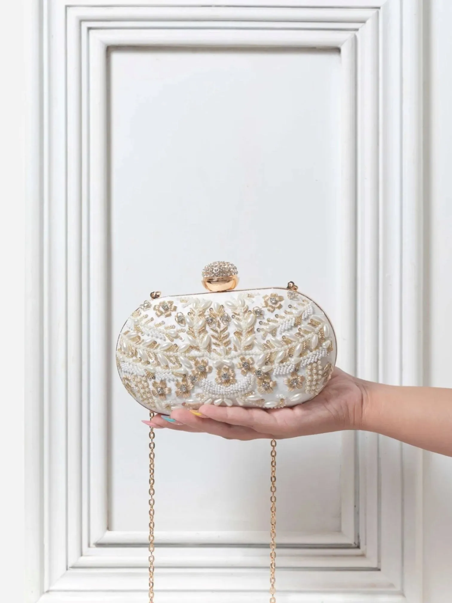Elizah Black Zardozi Hand Embroidered Clutch