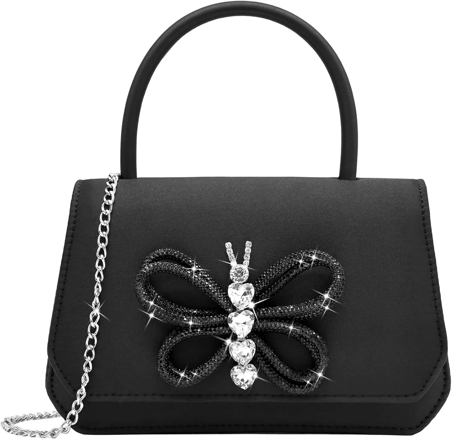 Milisente Women Wedding Party Evening Clutch Bags Clutches Handbags Crystal with Shoulder Chain