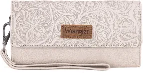 Montana West X Wrangler Western Wallets for Women Trifold Wristlet Wallets Large Capacity Women Clutch Wallet with Coin Purse