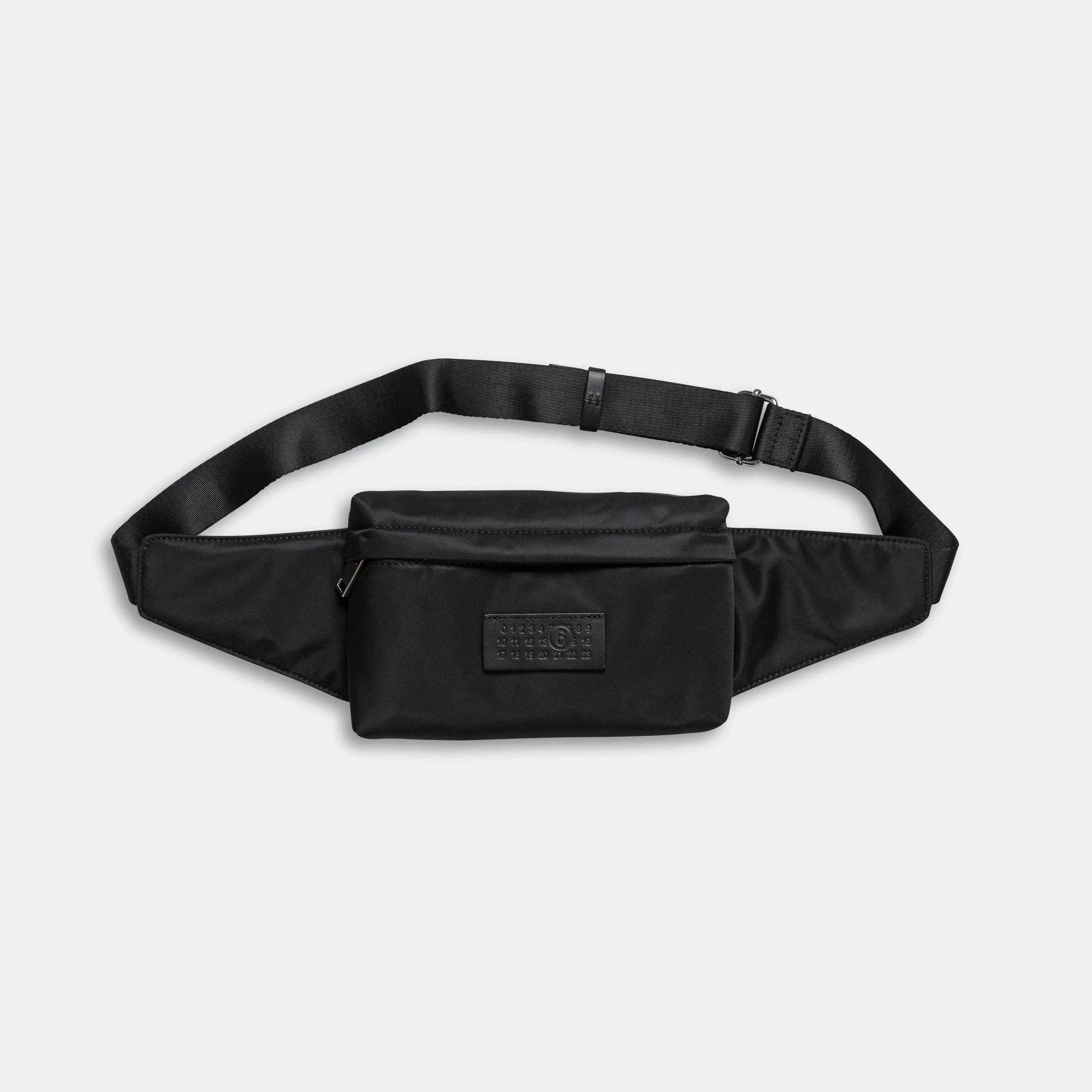 Nylon Pockets Belt Bag - Black