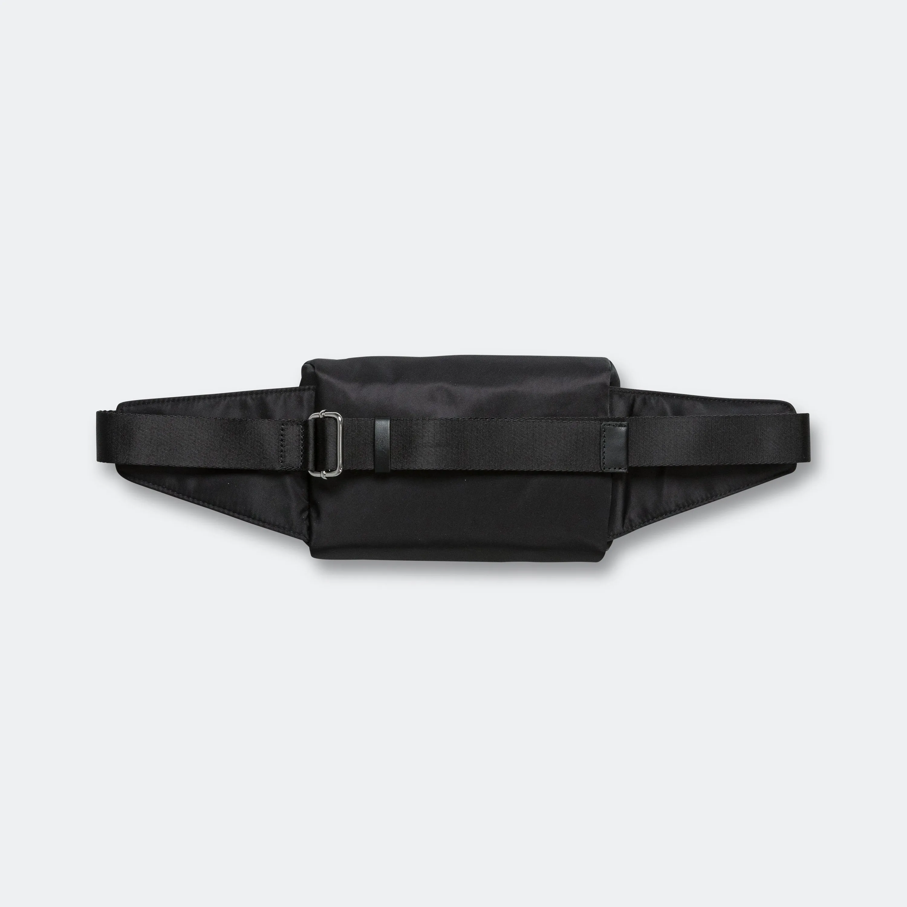 Nylon Pockets Belt Bag - Black