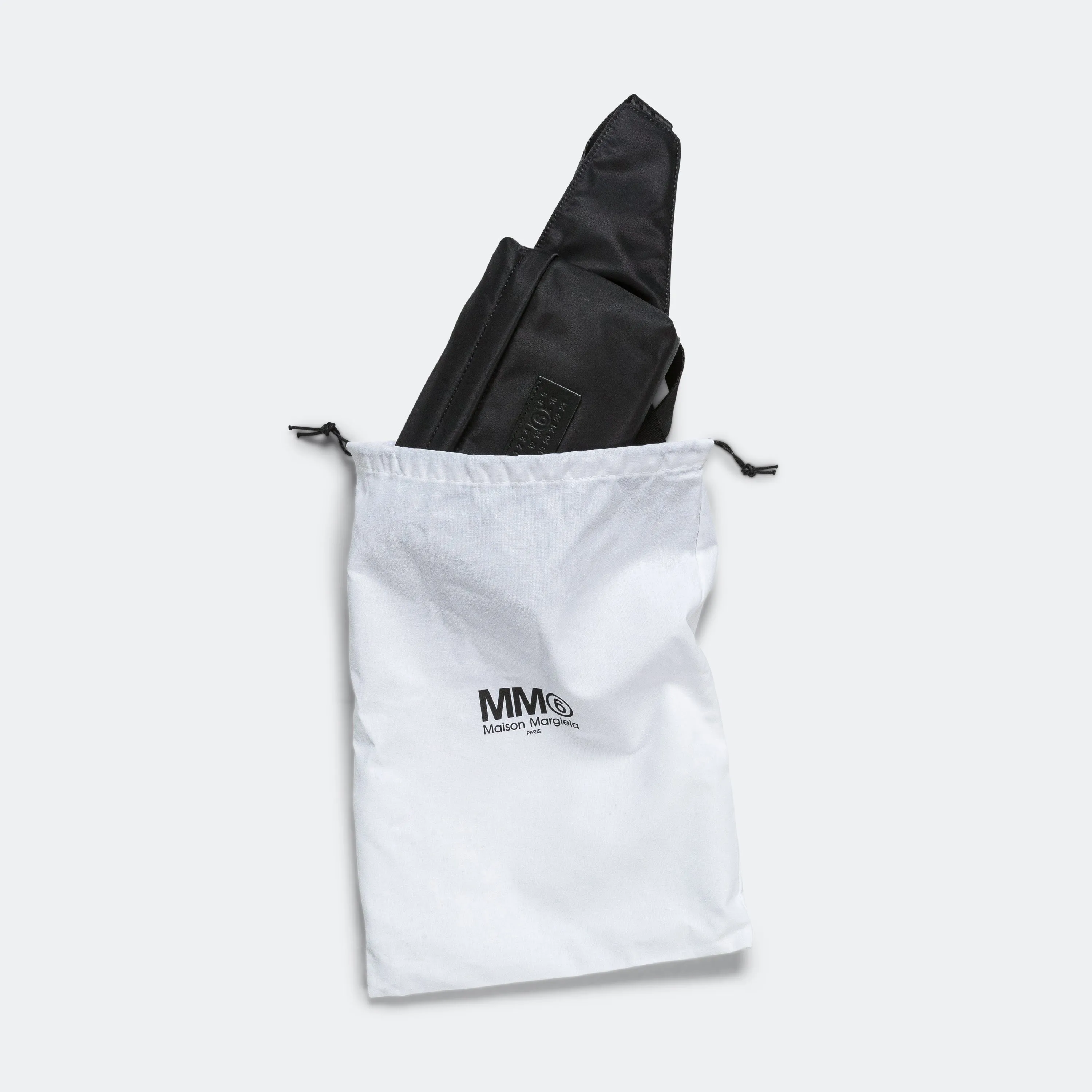 Nylon Pockets Belt Bag - Black