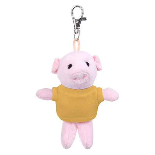 Pig Keychain with Tee 4"