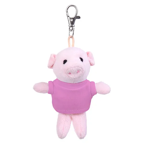 Pig Keychain with Tee 4"