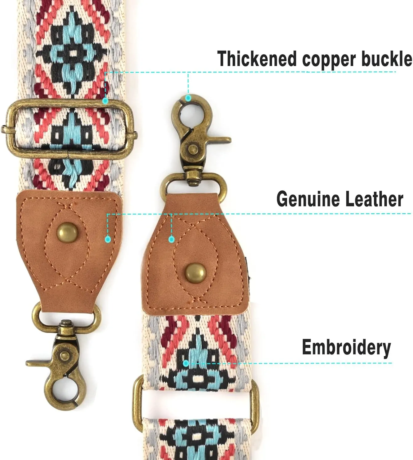Purse Strap Replacement Crossbody Wide Shoulder Strap for Bags Purse Guitar Straps Bag Handbag Strap Adjustable