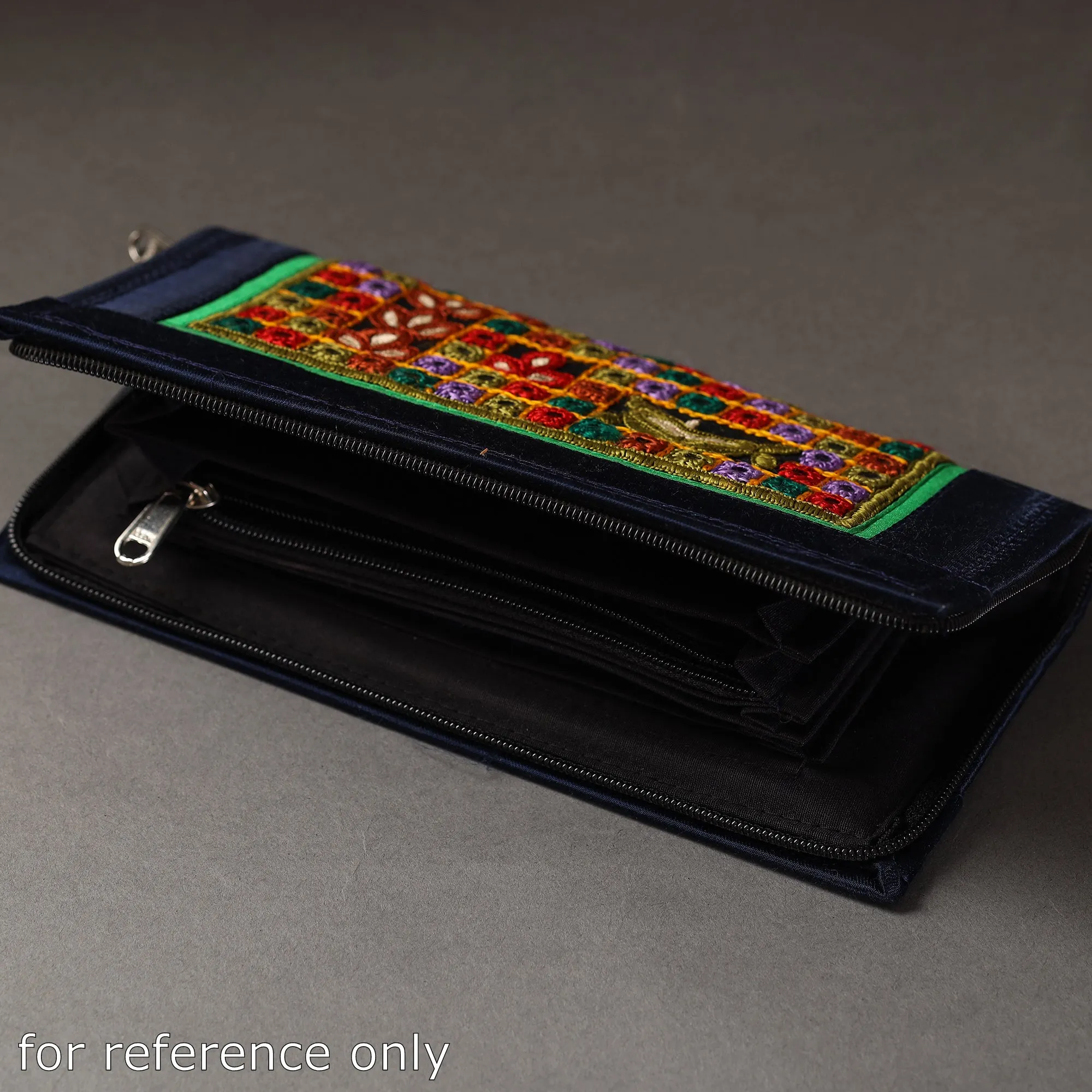 Red - Kutchi Embroidery Mirror Work Clutch