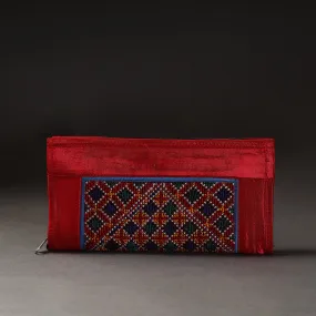Red - Kutchi Embroidery Mirror Work Clutch