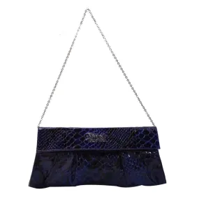Secret Pon-Pon SPP 093S03B63 205 Purple Snake Clutch/Chain Shoulder  Bag