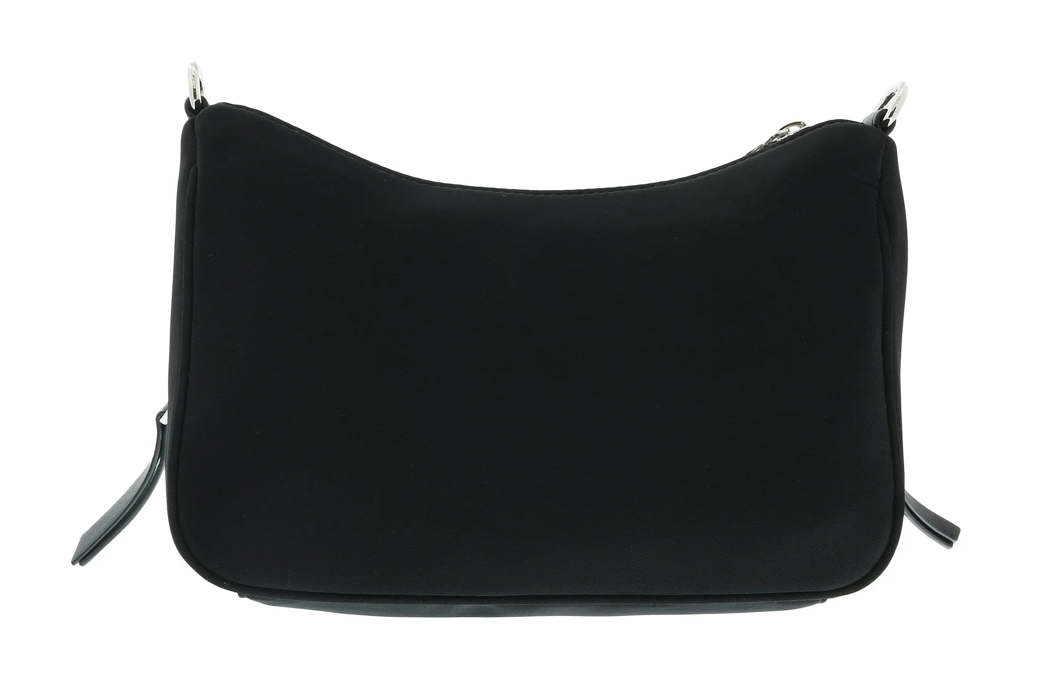 Versace Jeans Couture Black Nylon Signature Acetate Chain Medium Hobo Multi Pocket Shoulder Bag