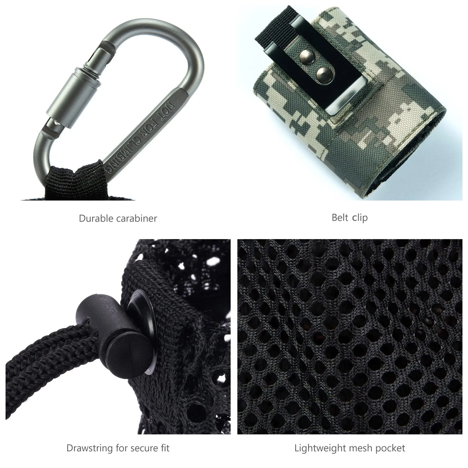 Water Bottle Pouch with Carabiner