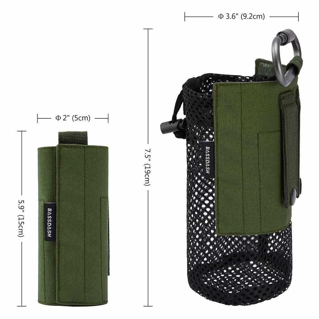 Water Bottle Pouch with Carabiner