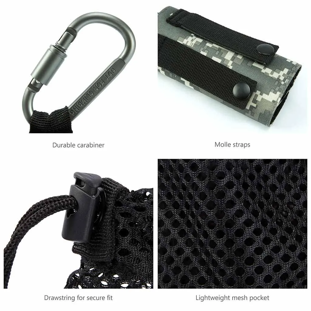 Water Bottle Pouch with Carabiner