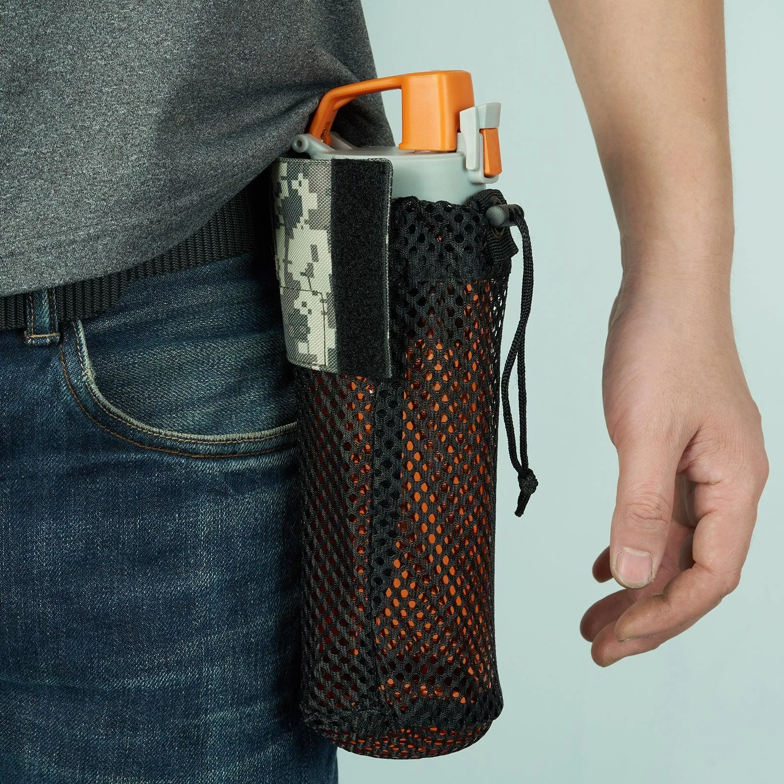 Water Bottle Pouch with Carabiner
