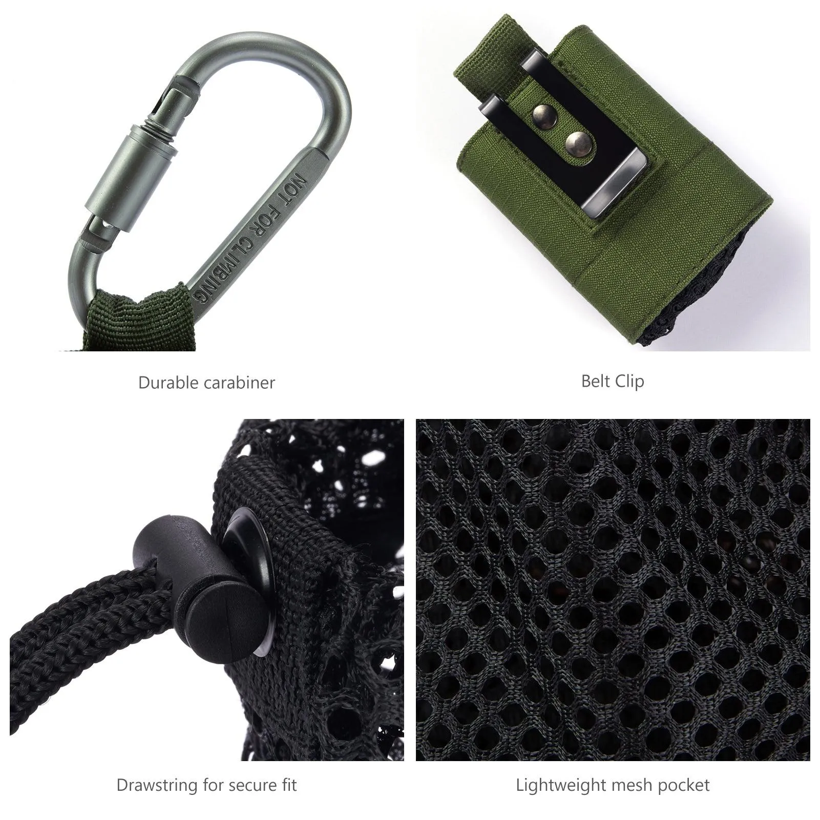 Water Bottle Pouch with Carabiner