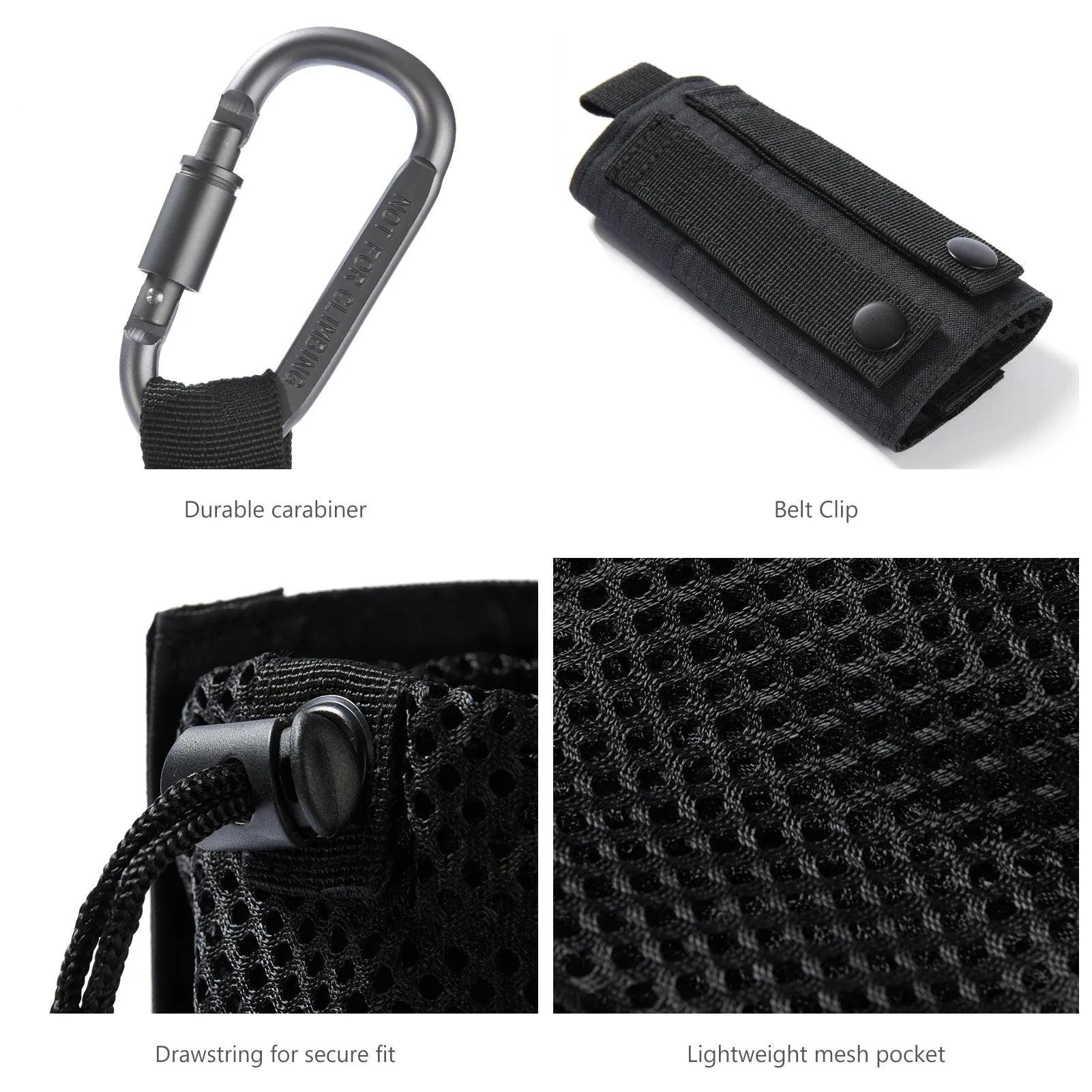 Water Bottle Pouch with Carabiner