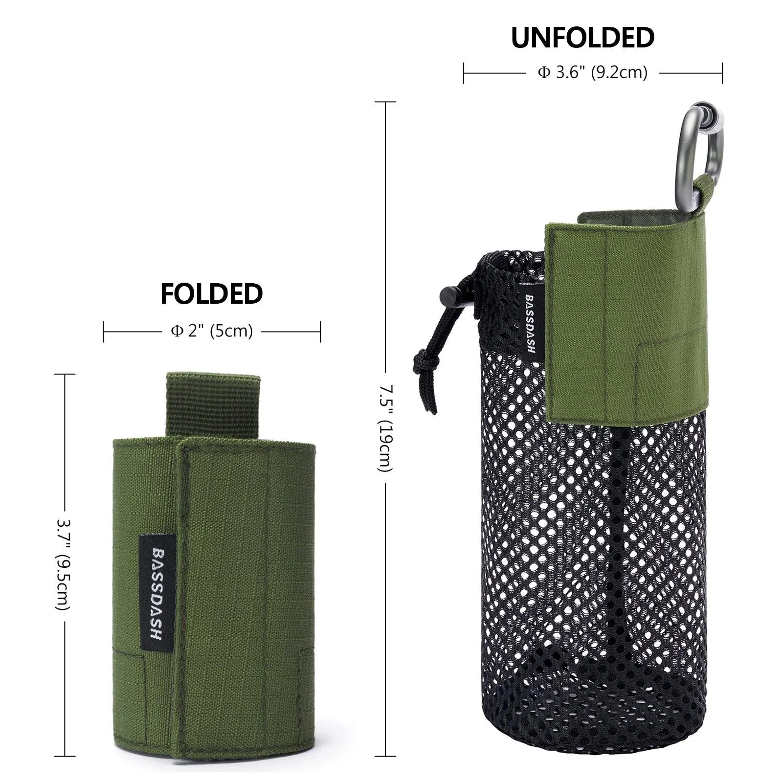 Water Bottle Pouch with Carabiner