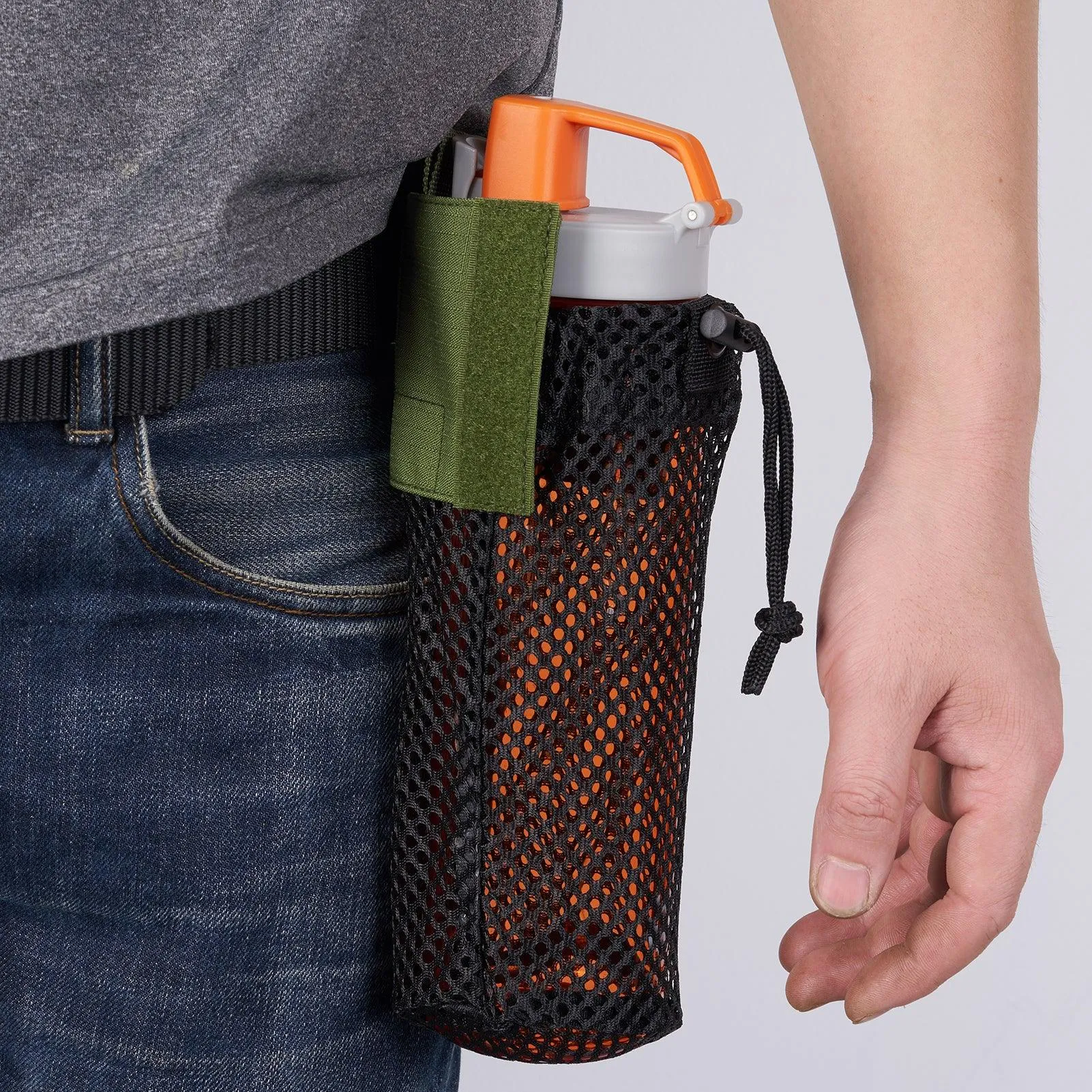 Water Bottle Pouch with Carabiner